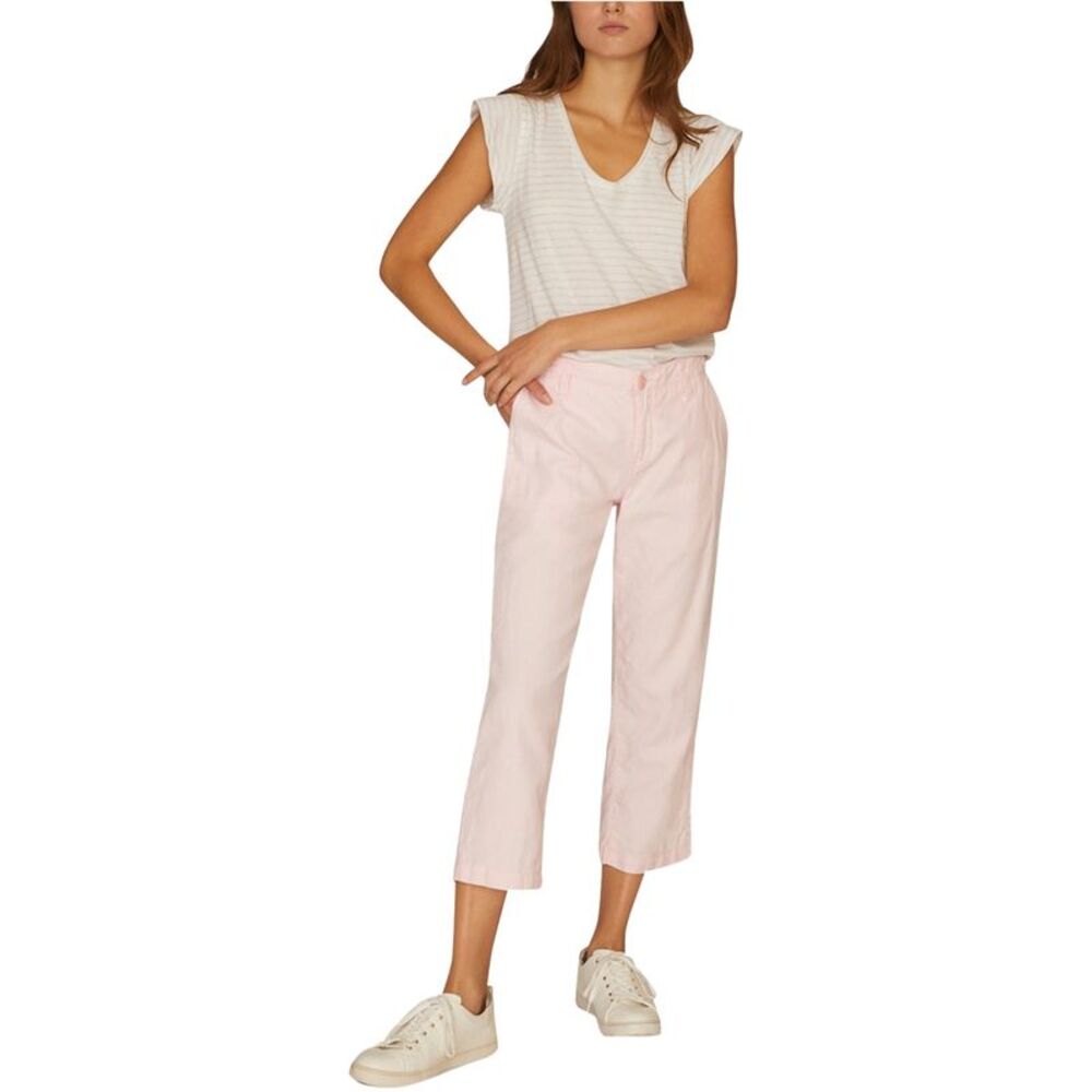 Sanctuary Clothing Womens Patch Pocket Tapered Cropped Capri Casual Pants, Pi...